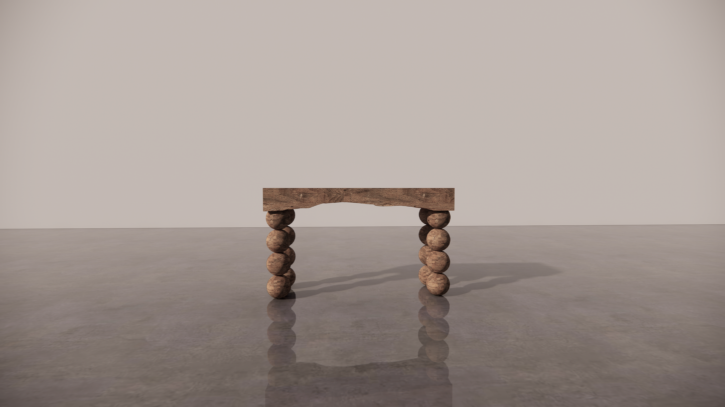 Natural Australian Blackwood Textured Finish Console Table Front