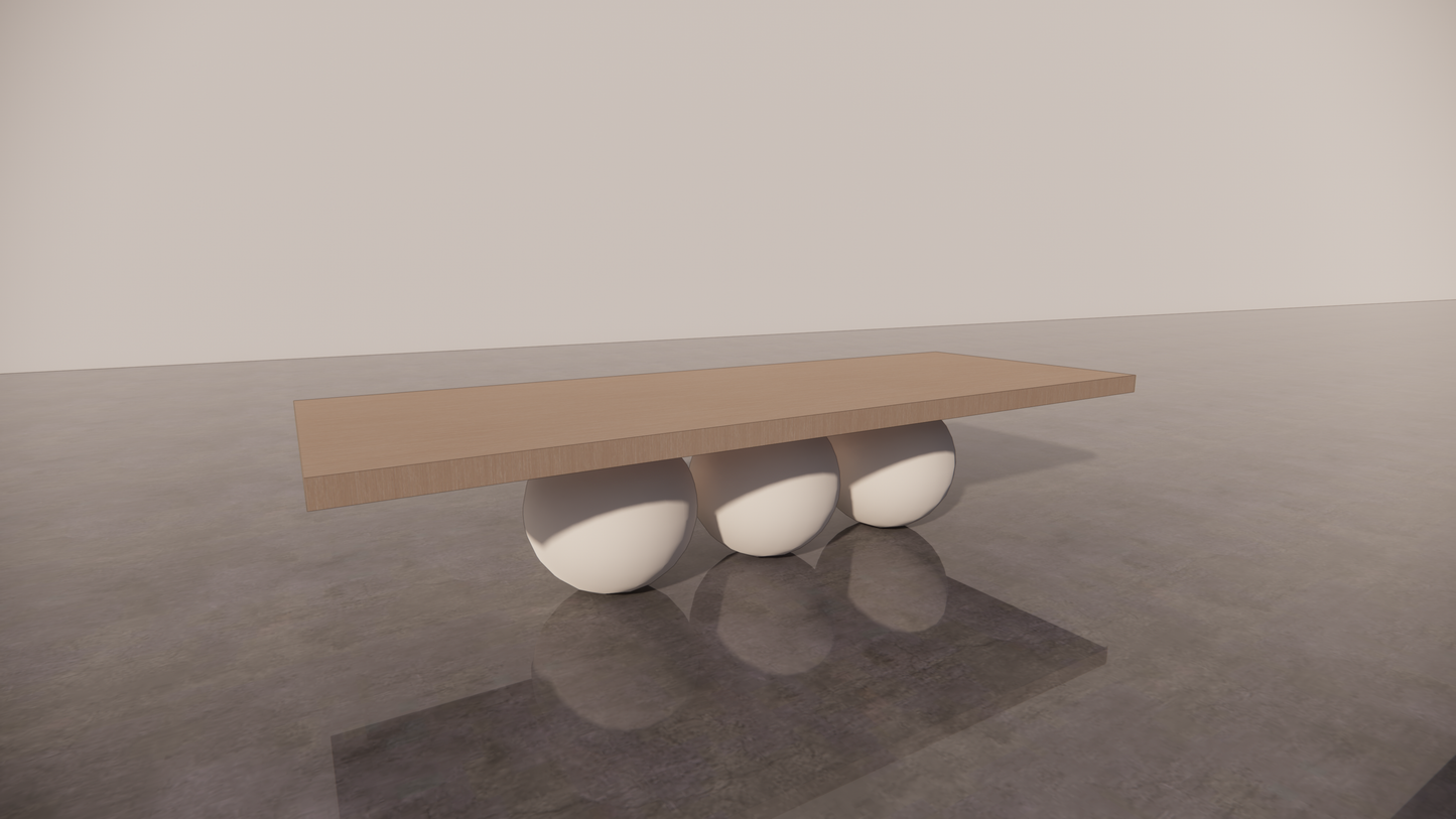 Natural Victorian Ash Light Wood Two Tone White Cream Matte Dining Table Side