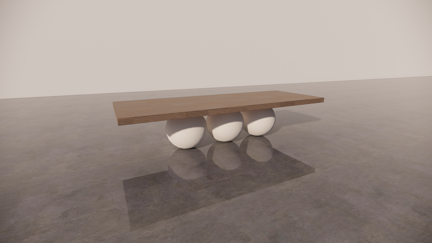 Natural Victorian Timber Dark Wood Satin Low Sheen Two Tone White Cream Matte Dining Table Side