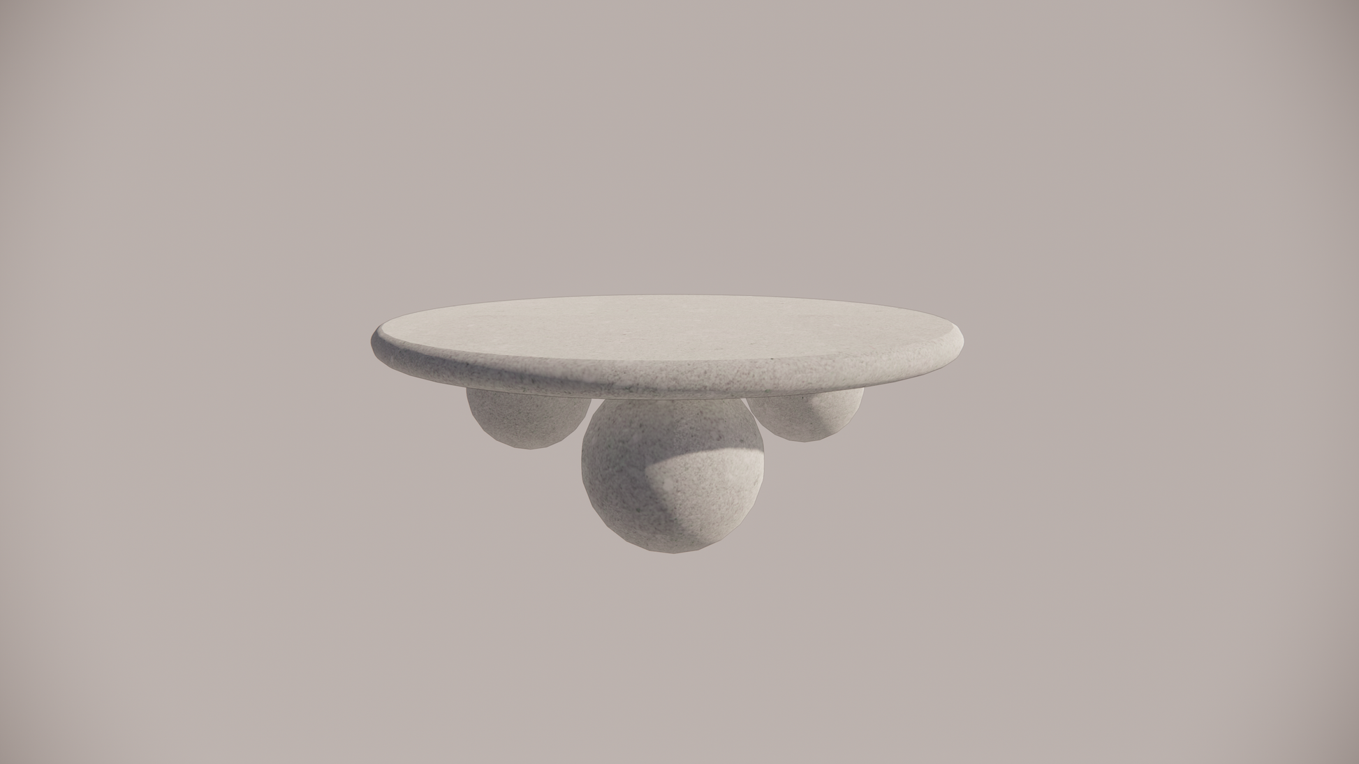 Natural Stone Limestone Olive Green Textured Finish Circular Coffee Table Front 