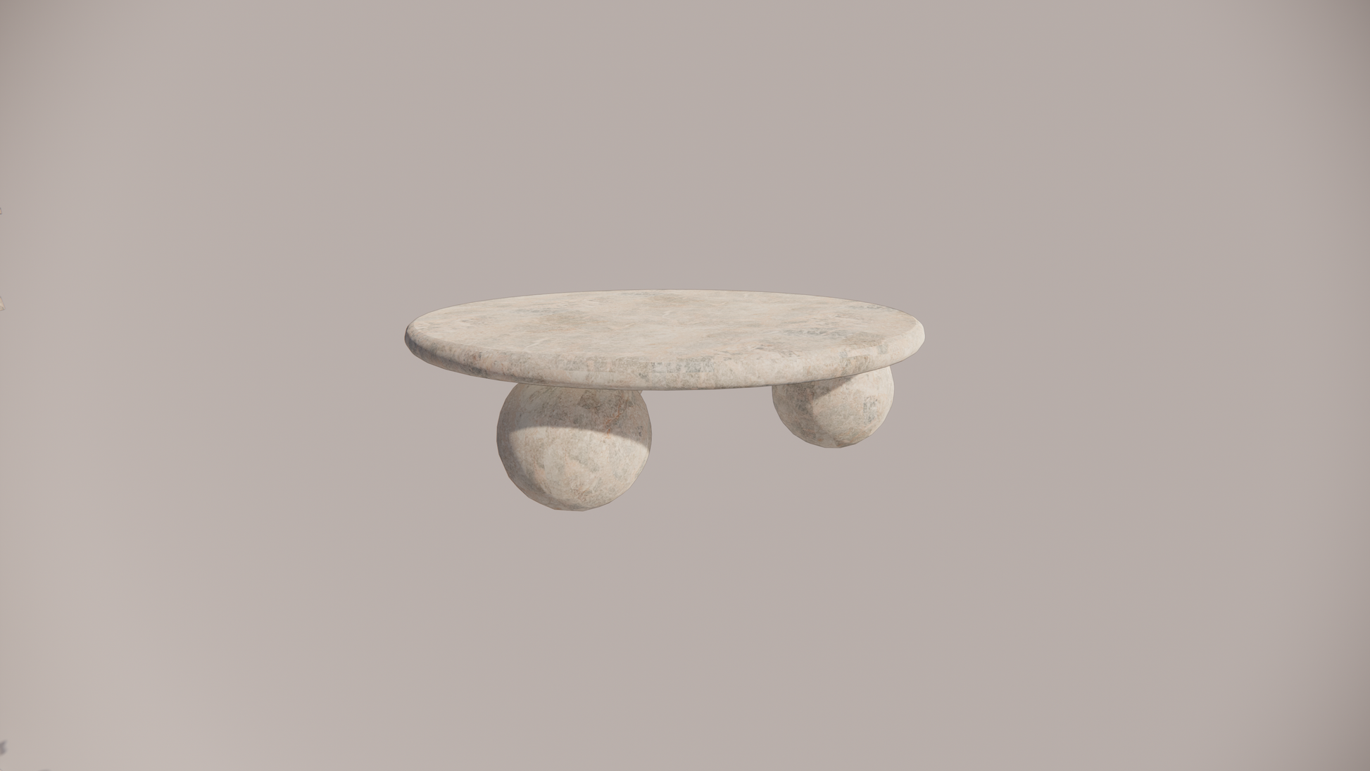 Natural Stone Marble Gold Brown Blue Textured Finish Circular Coffee Table Front 