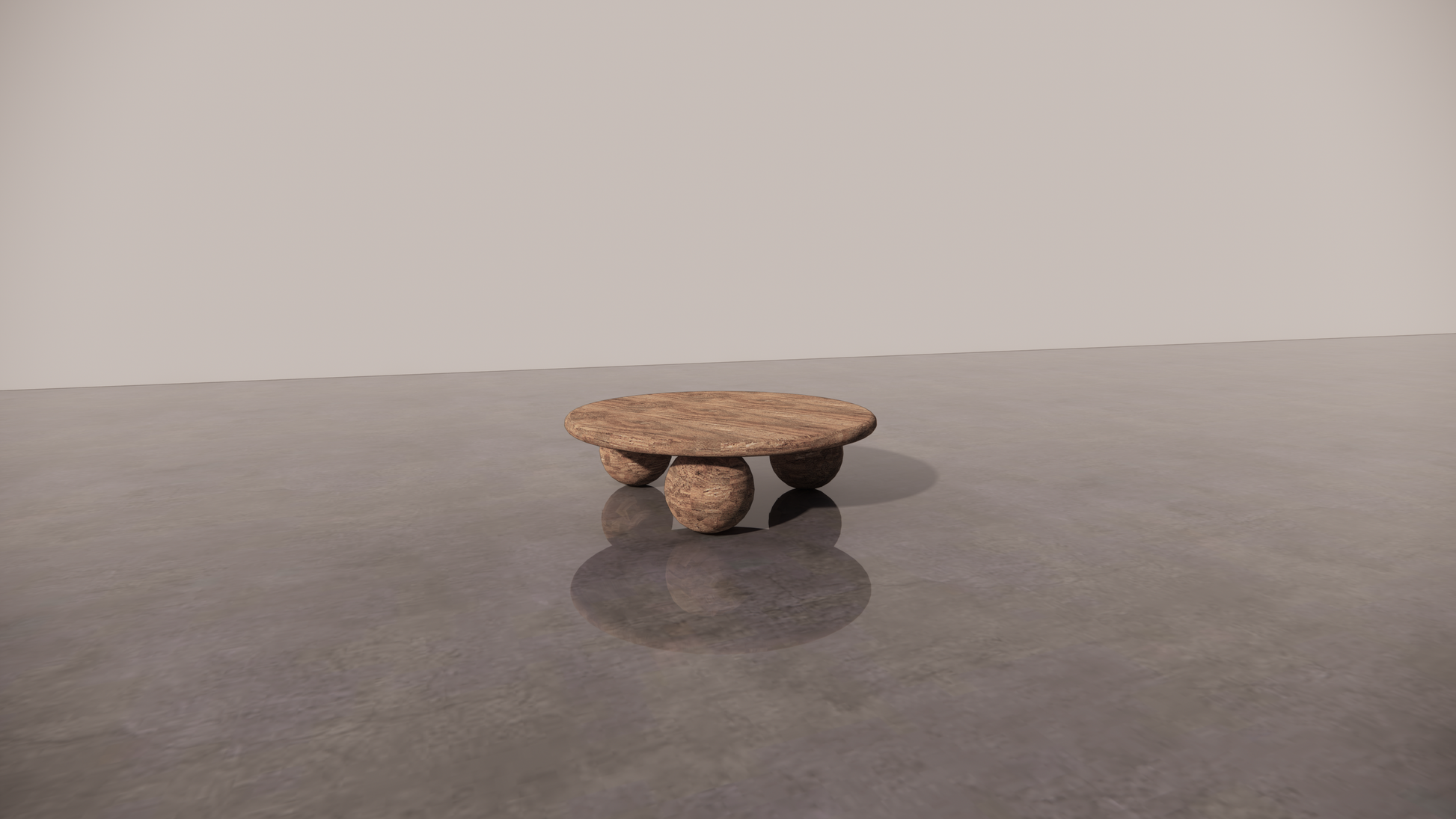 Australian Blackwood Natural Wood Timber Textured Finish Circular Coffee Table Front
