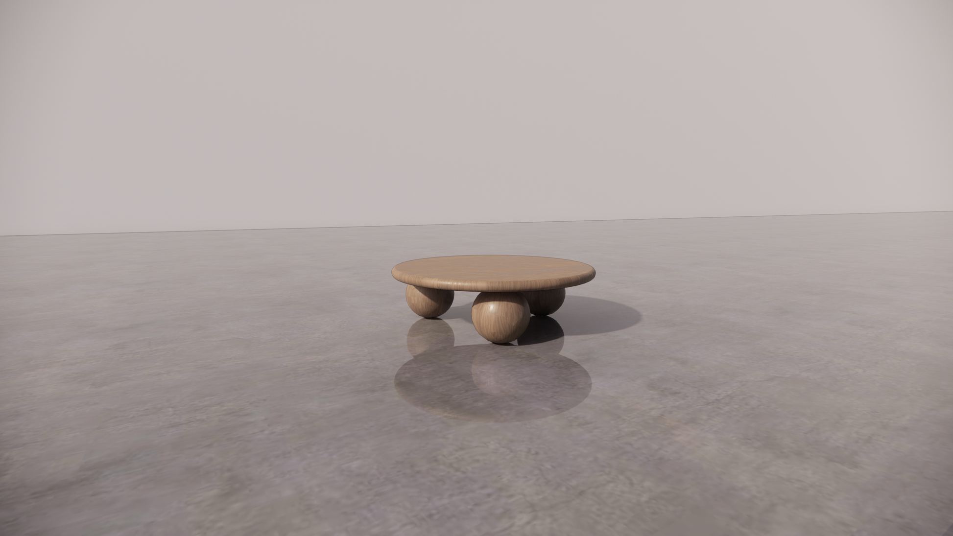 Victorian Timber Natural Dark Wood Circular Coffee Table Front 