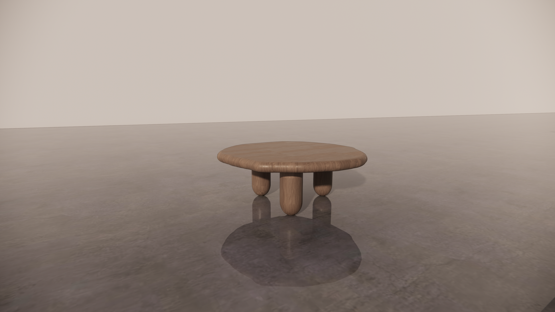 Natural Victorian Timber Dark Wood Low Sheen Satin Organic Coffee Table Front