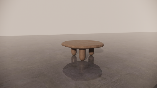 Natural Victorian Timber Dark Wood Low Sheen Satin Organic Coffee Table Front