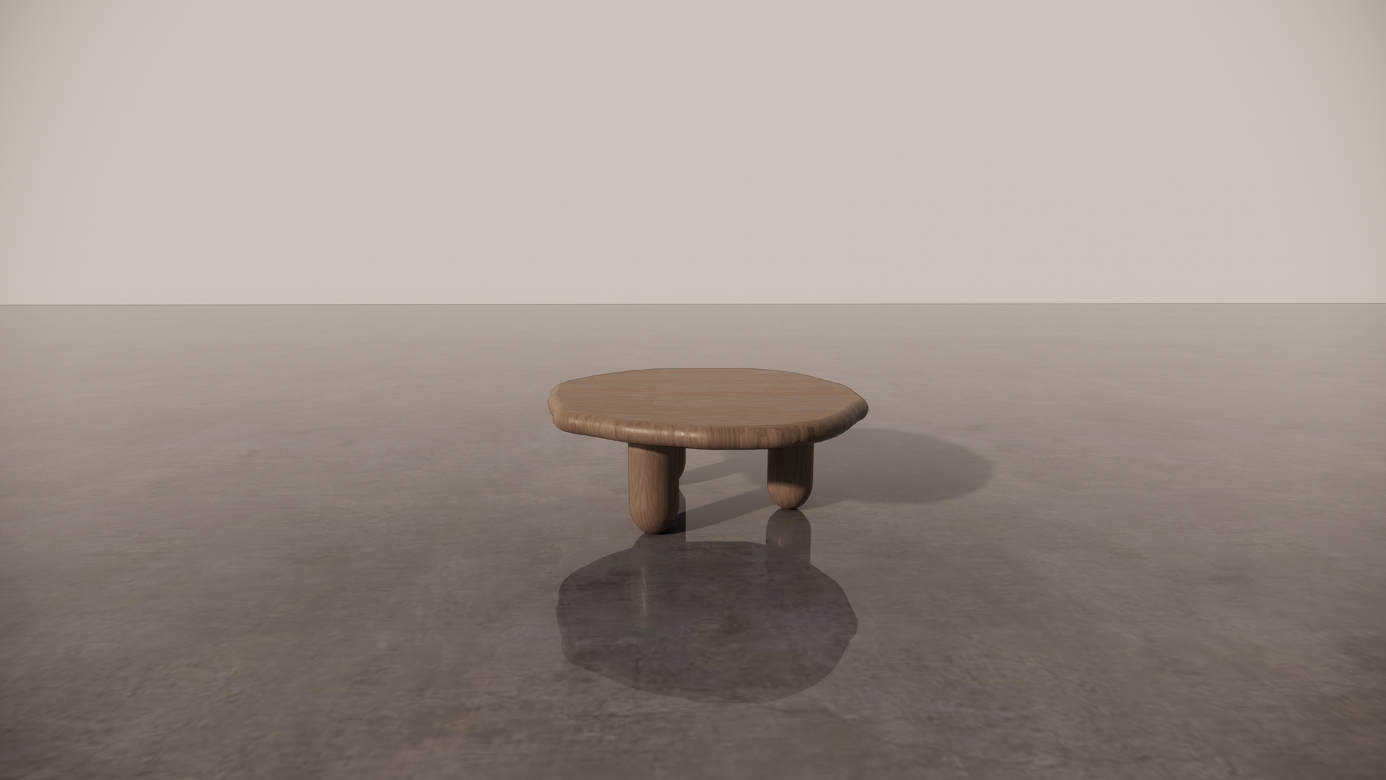 Natural Victorian Timber Dark Wood Low Sheen Satin Organic Coffee Table Front