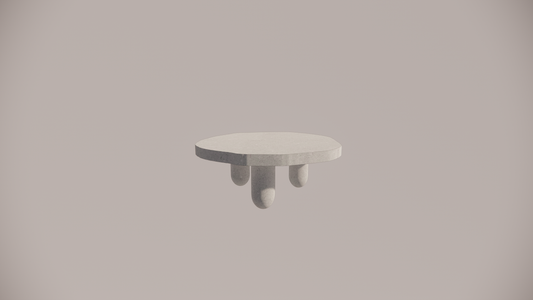 Natural Stone Limestone Olive Textured Finish Organic Coffee Table Front 