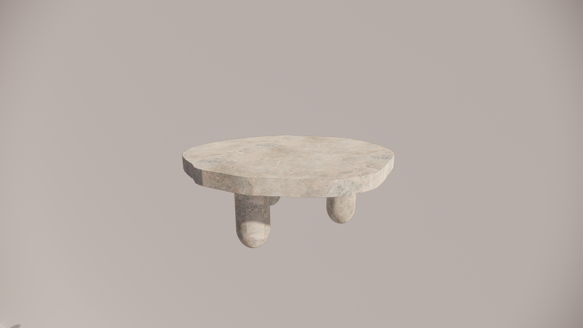 Natural Stone Marble Brown Grey-Blue Gold Veining Textured Finish Organic Coffee Table Front 