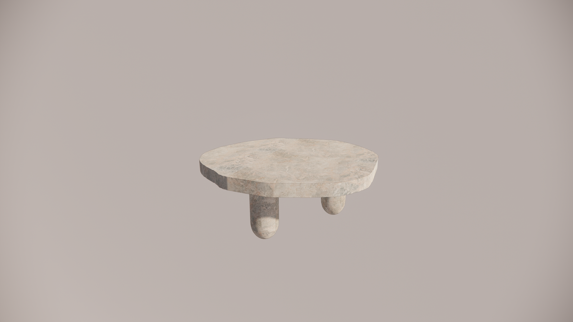 Natural Stone Marble Brown Grey-Blue Gold Veining Textured Finish Organic Coffee Table Front 