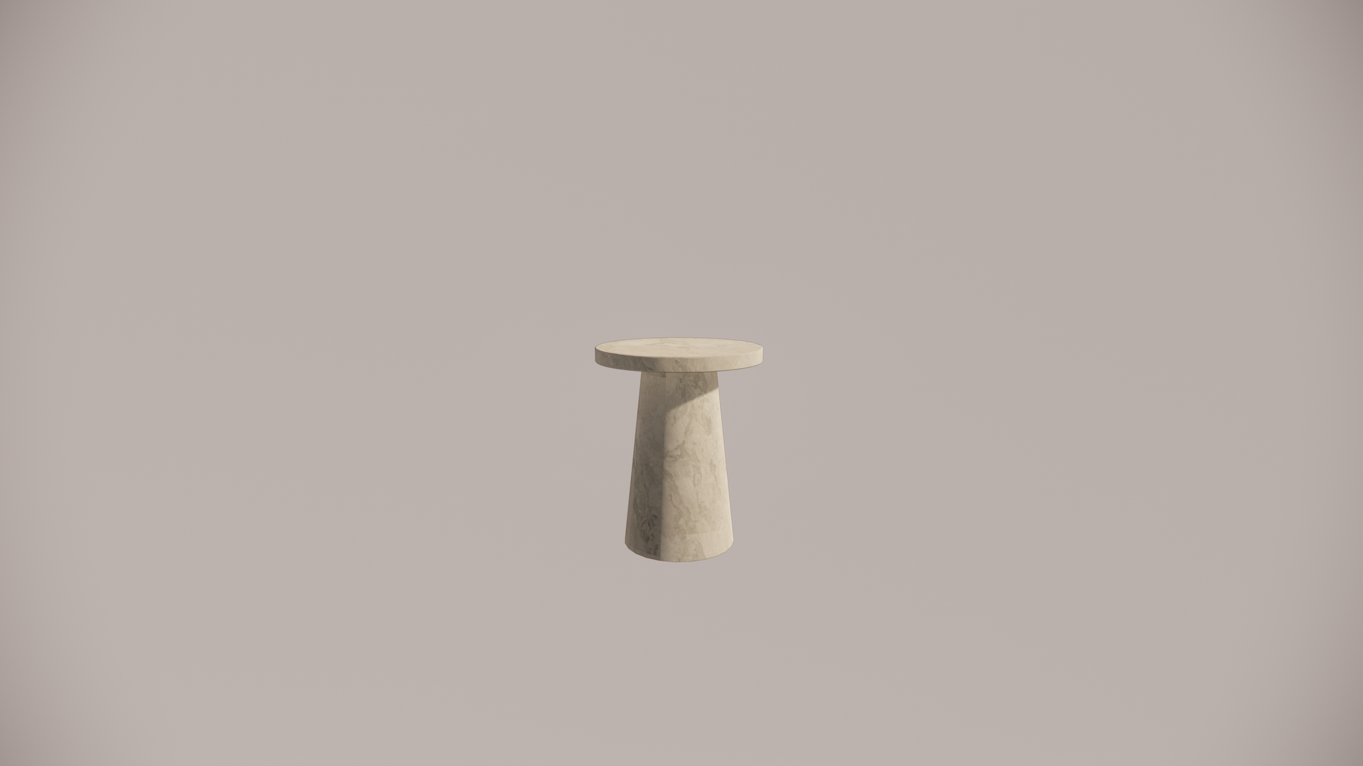 Marble Natural Stone Blue-Grey Texture Finish Side Table Front