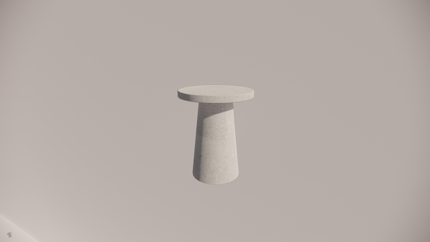 Limestone Natural Stone Olive Textured Finish Side Table Front