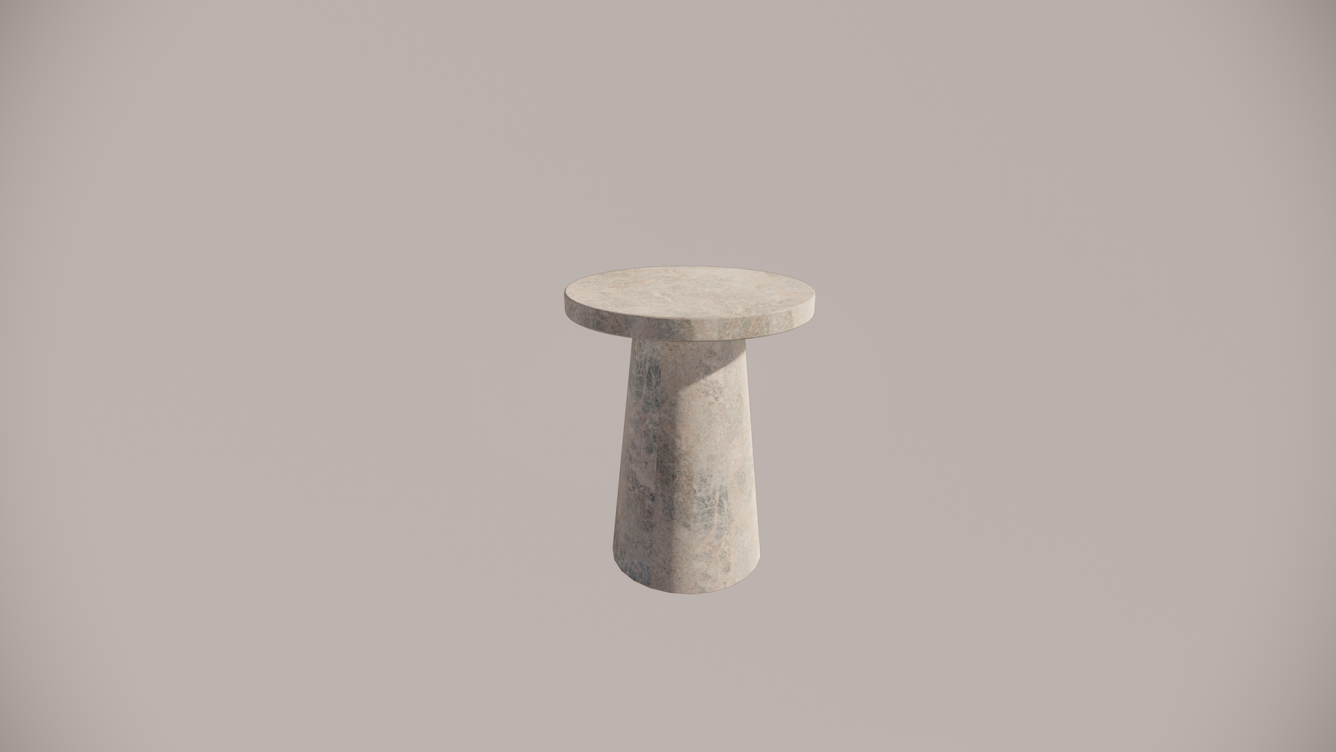 Natural Stone Marble Blue-Grey Brown Gold Textured Finish Side Table Front 