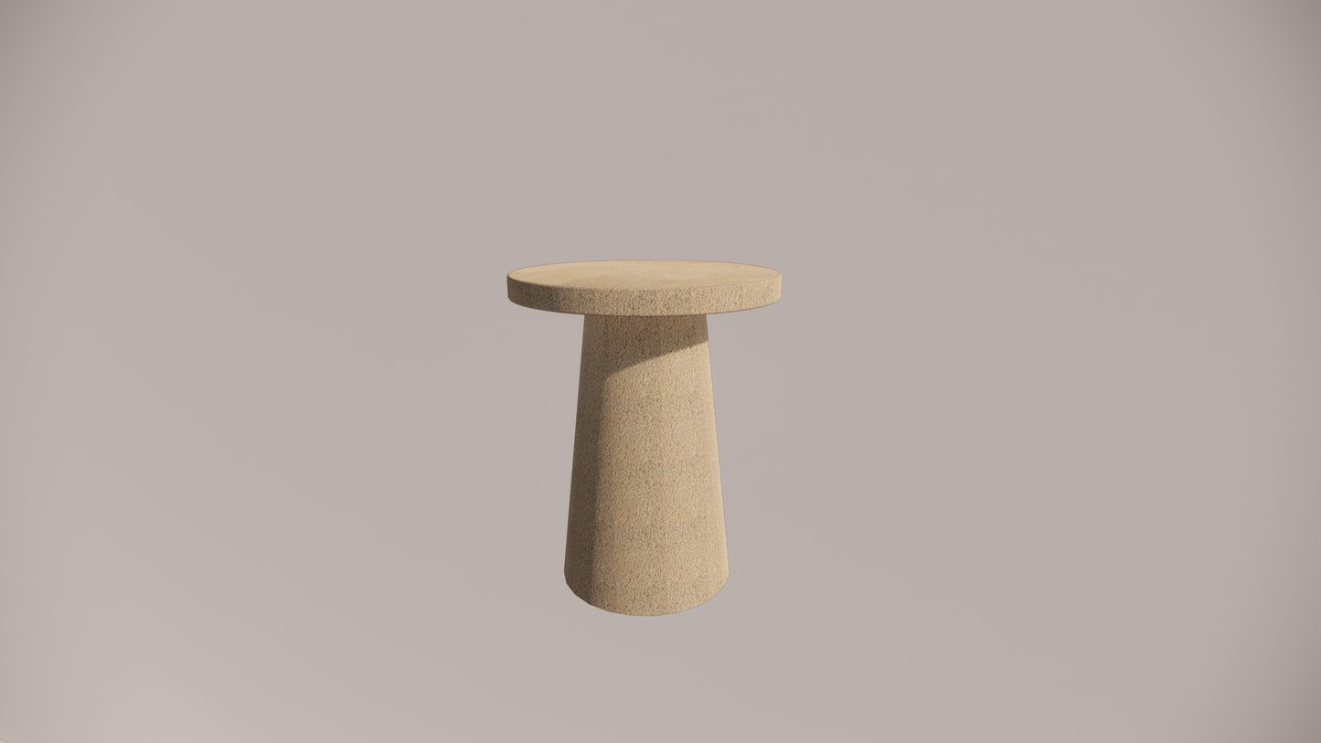 Limestone Natural Stone Textured Finish Side Table Front