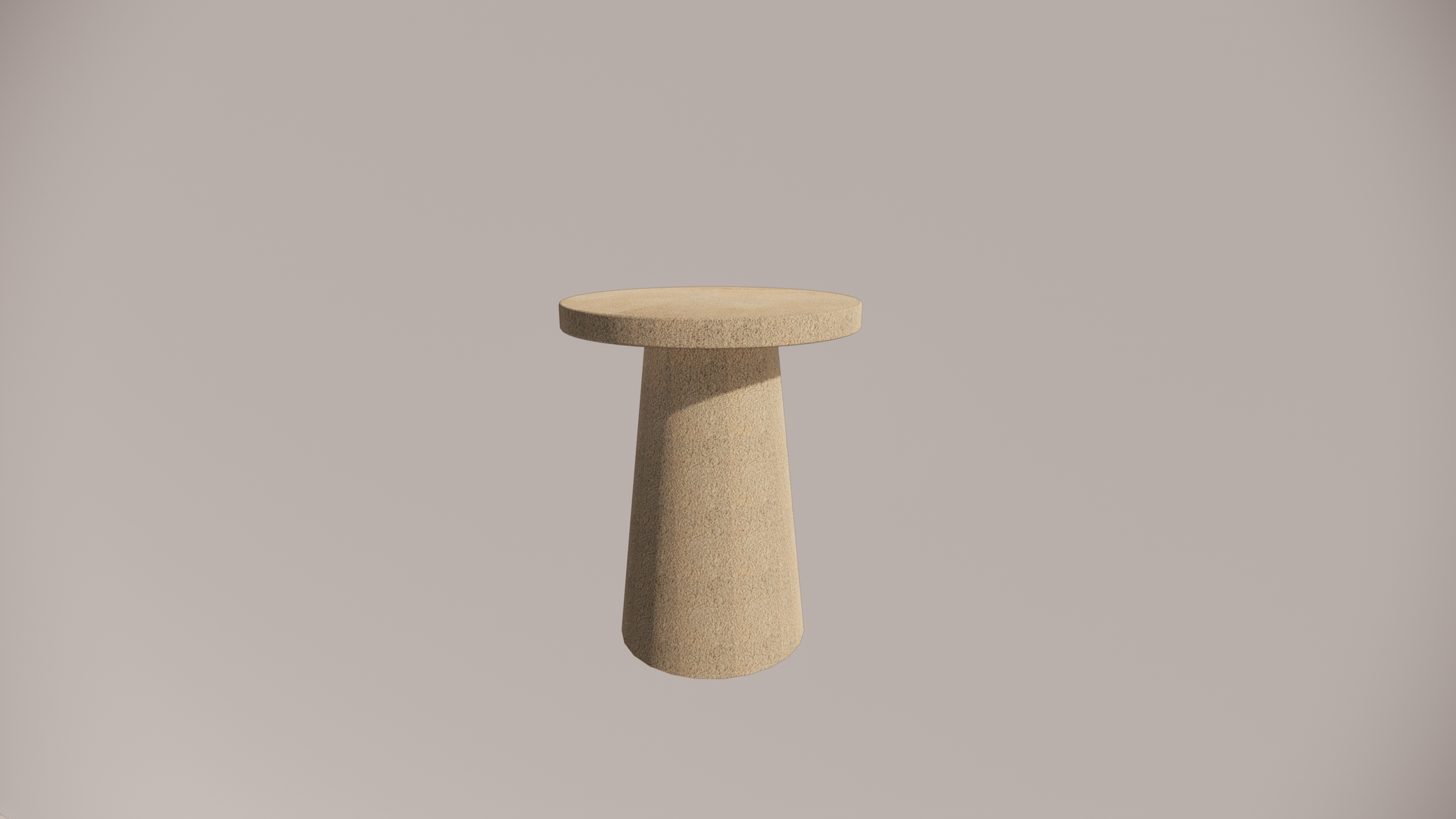 Limestone Natural Stone Textured Finish Side Table Front