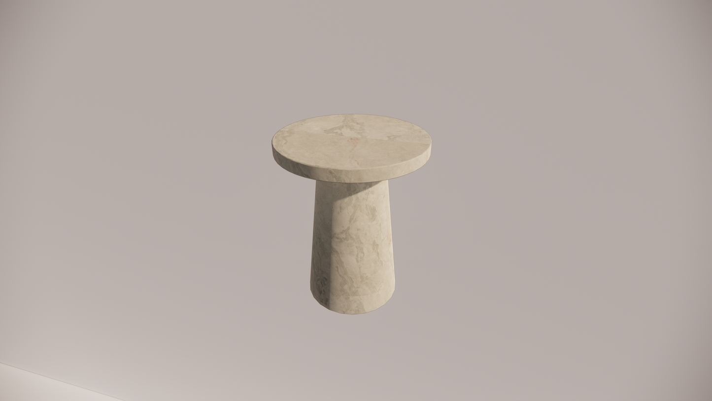 Marble Natural Stone Blue-Grey Textured Finish Side Table Top Side 