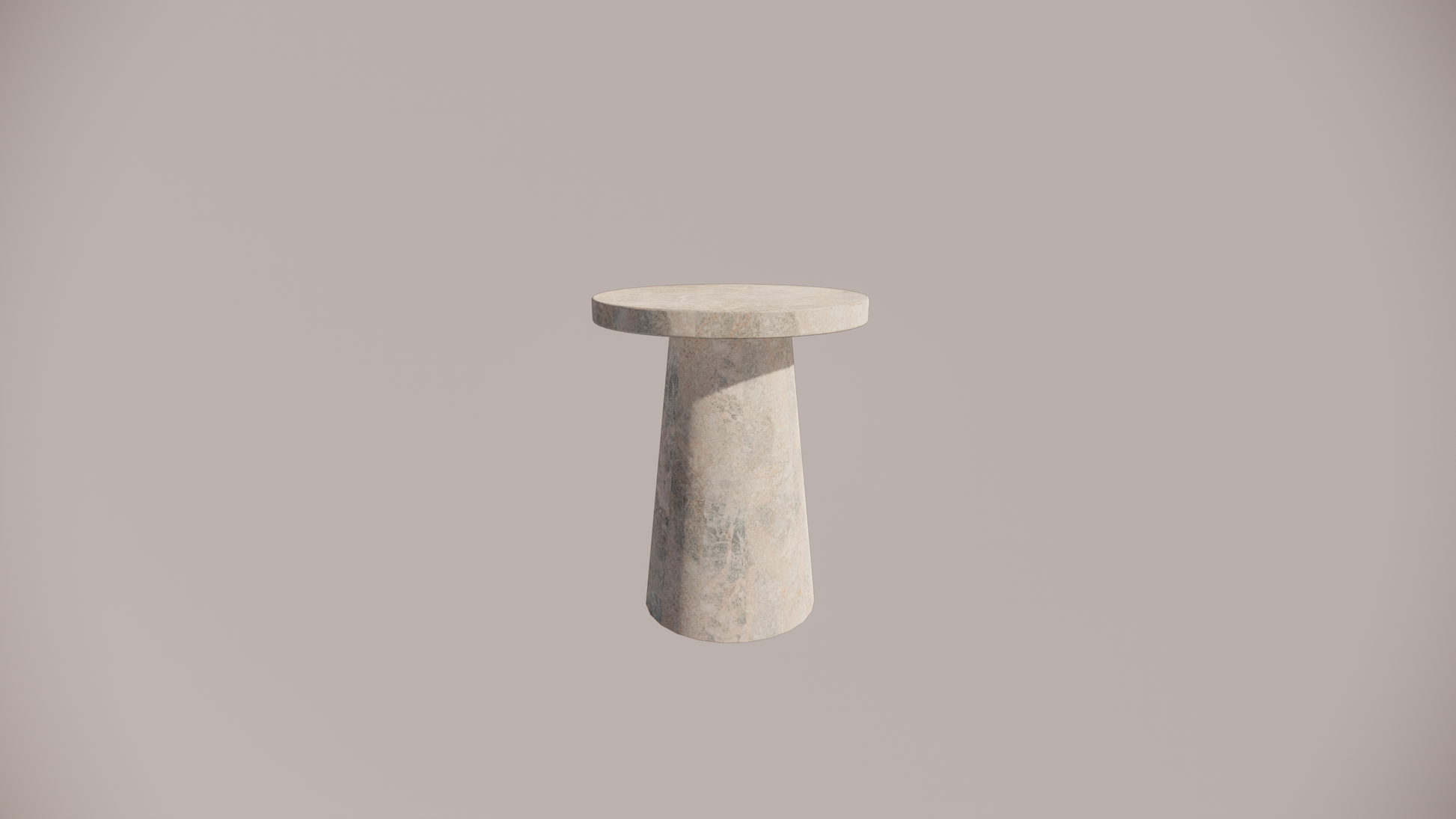 Natural Stone Marble Blue-Grey Gold Textured Finish Side Table Front 