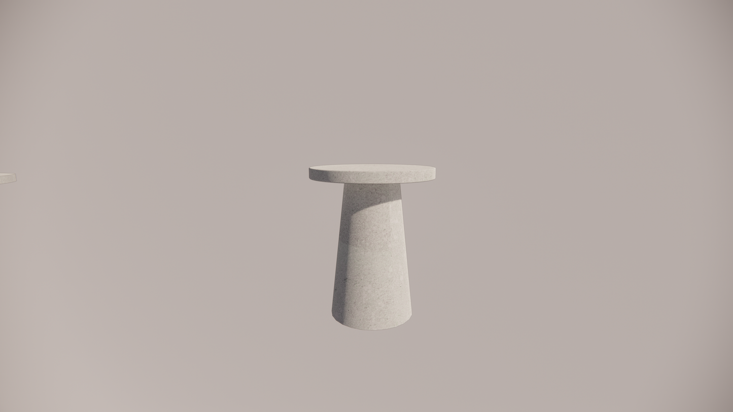 Limestone Natural Stone Olive Textured Finish Side Table Front