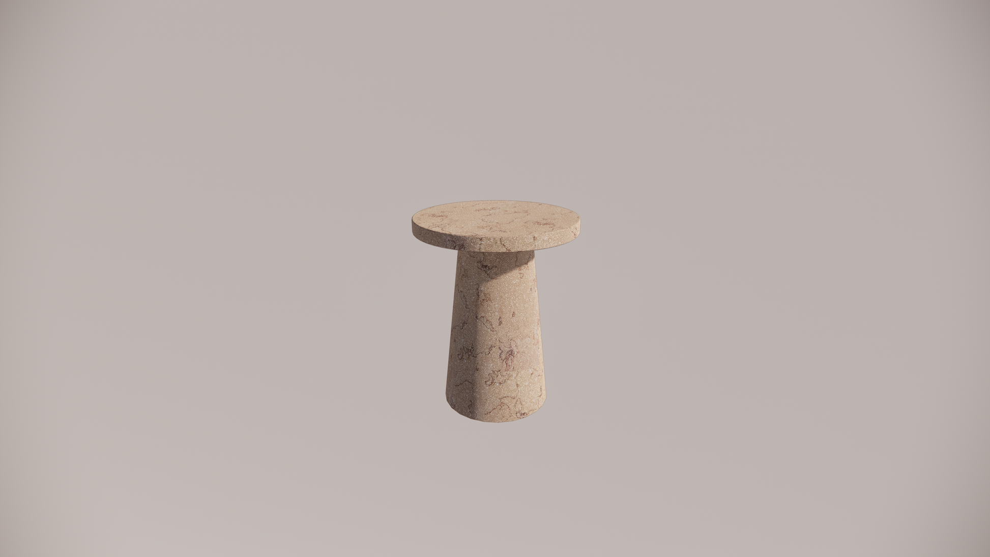 Limestone Natural Stone Pink Textured Finish Side Table Front Side 