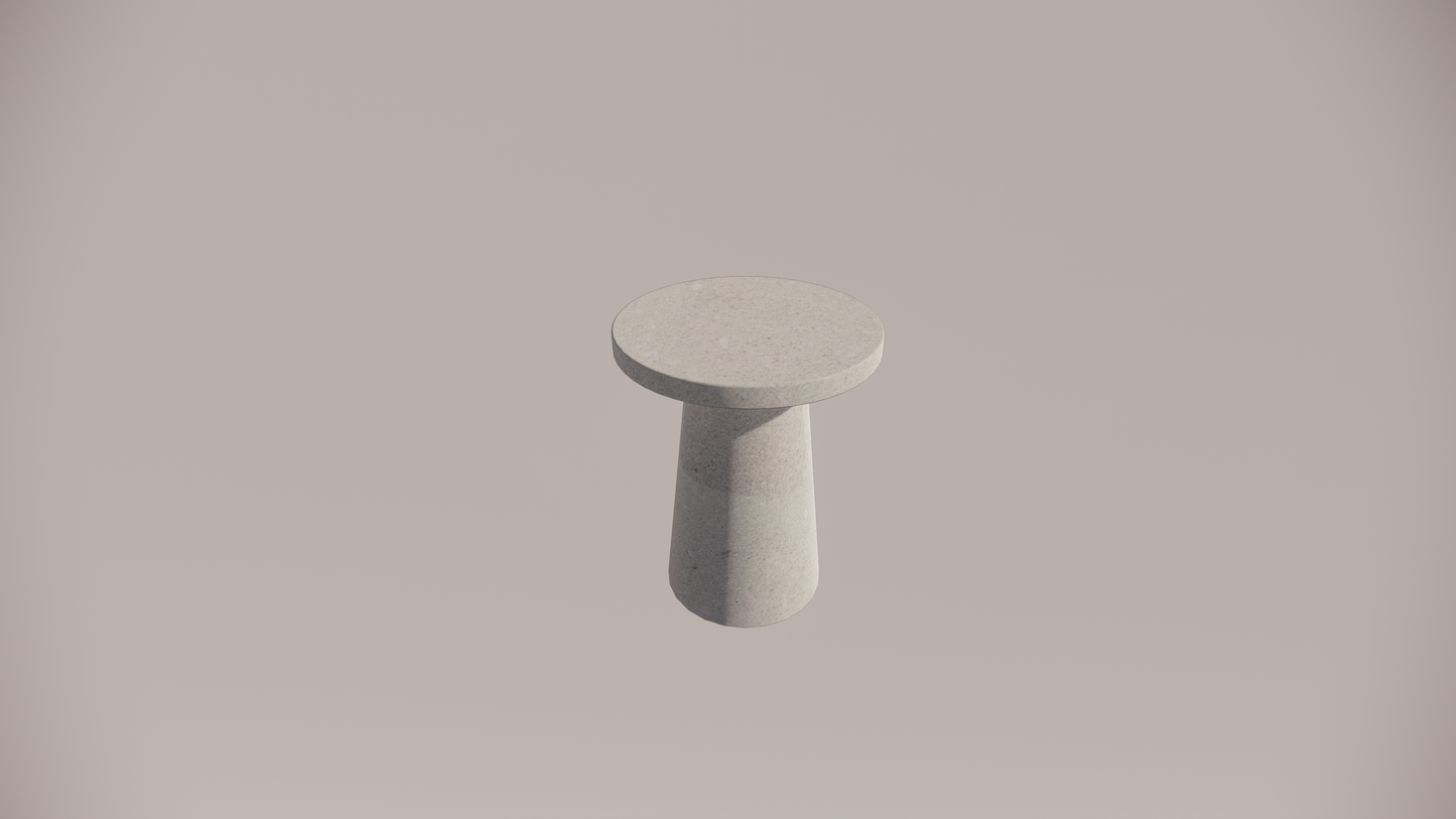 Limestone Natural Stone Olive Textured Finish Side Table Top Front 