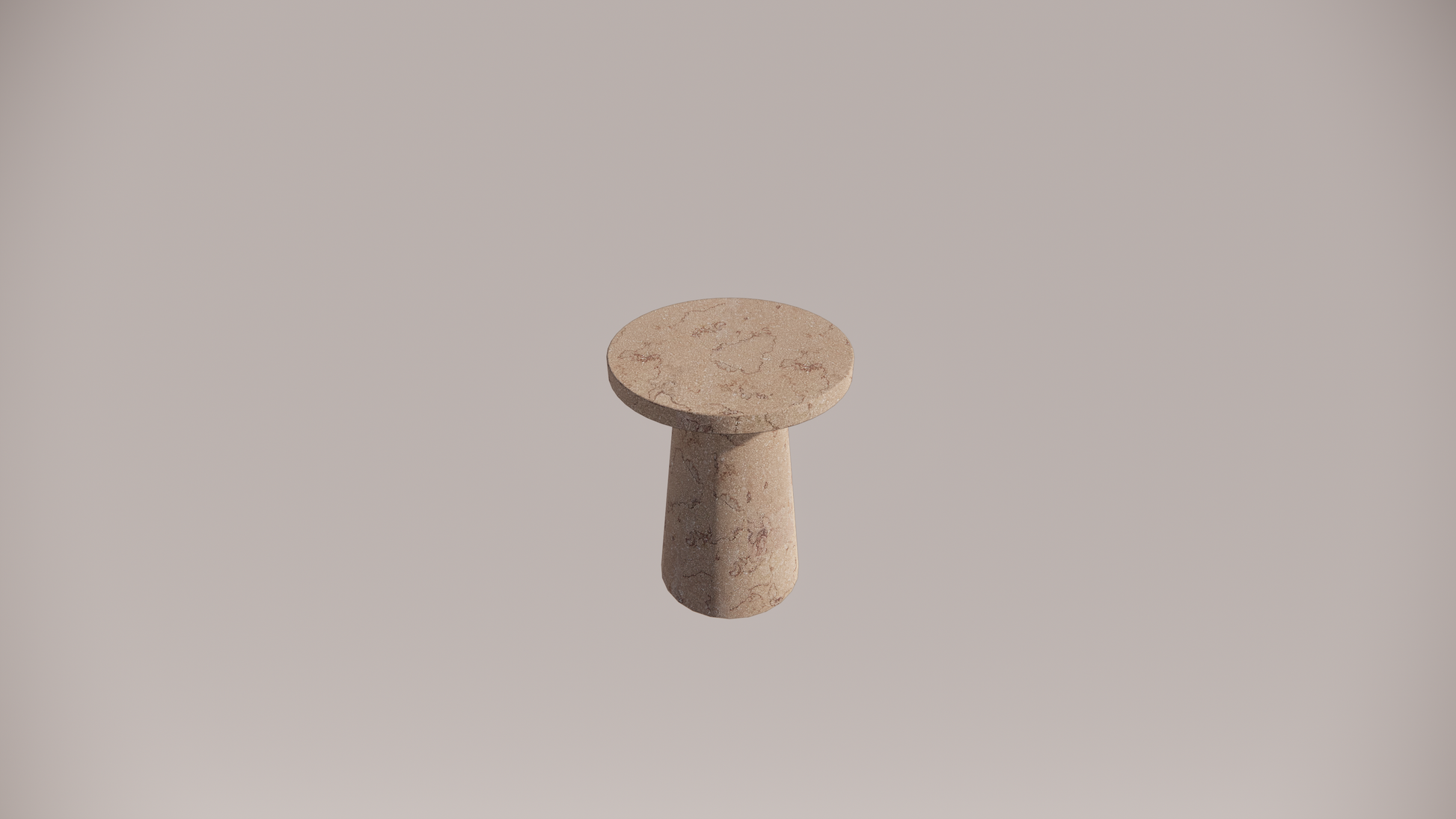 Limestone Natural Stone Pink Textured Finish Side Table Top Side 
