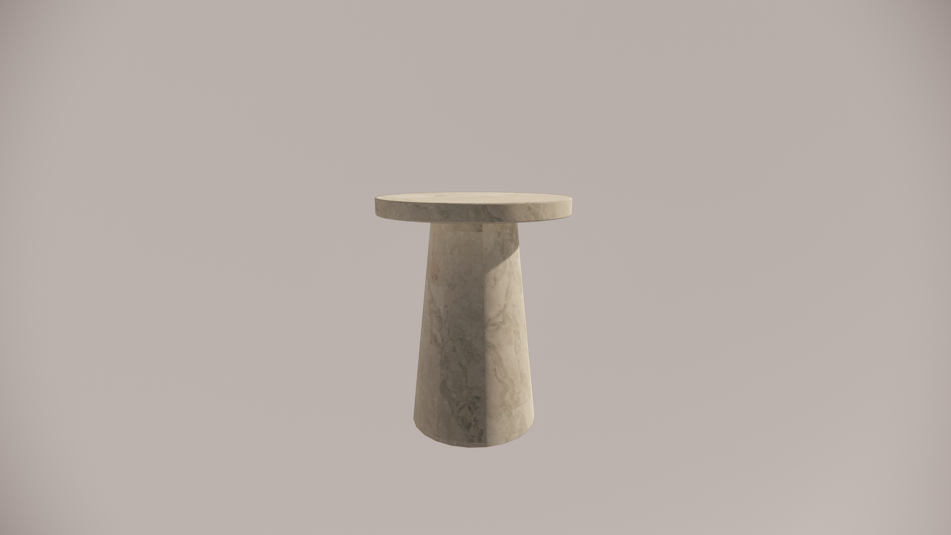 Marble Natural Stone Blue-Grey Textured Finish Side Table Front