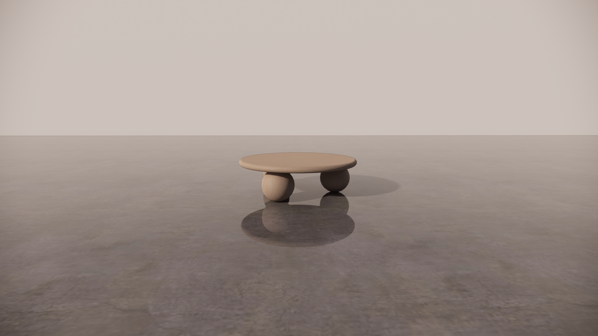 Victorian Ash Natural Light Wood Circular Coffee Table Front 