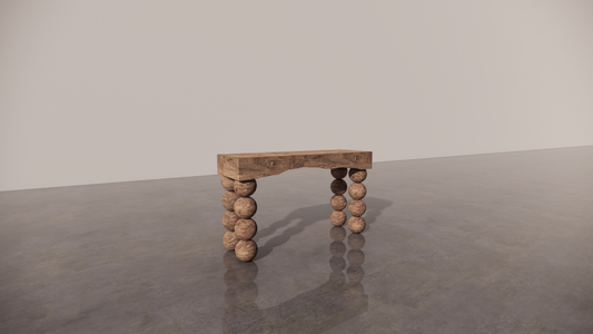 Natural Australian Blackwood Textured Finish Console Table Front 