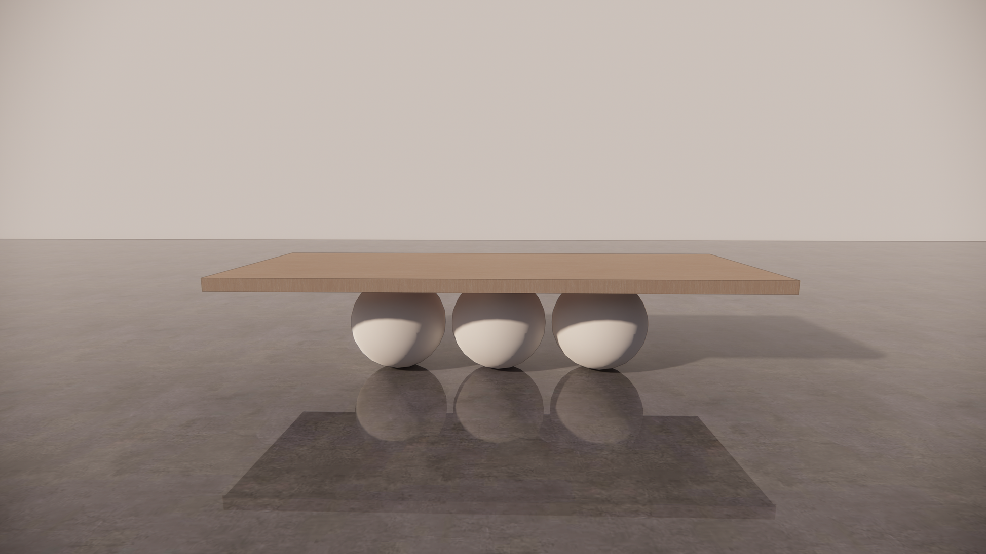 Natural Victorian Ash Light Wood Tone White Cream Matte Dining Table Front