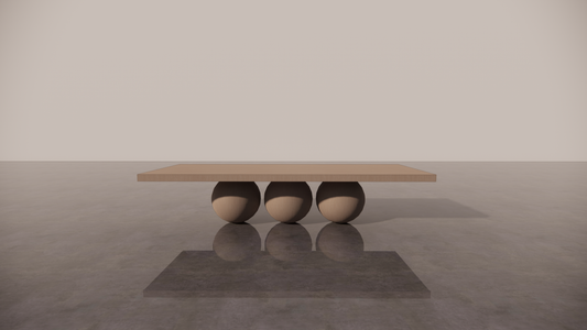 Natural Victorian Ash Light Wood Matte Dining Table Front