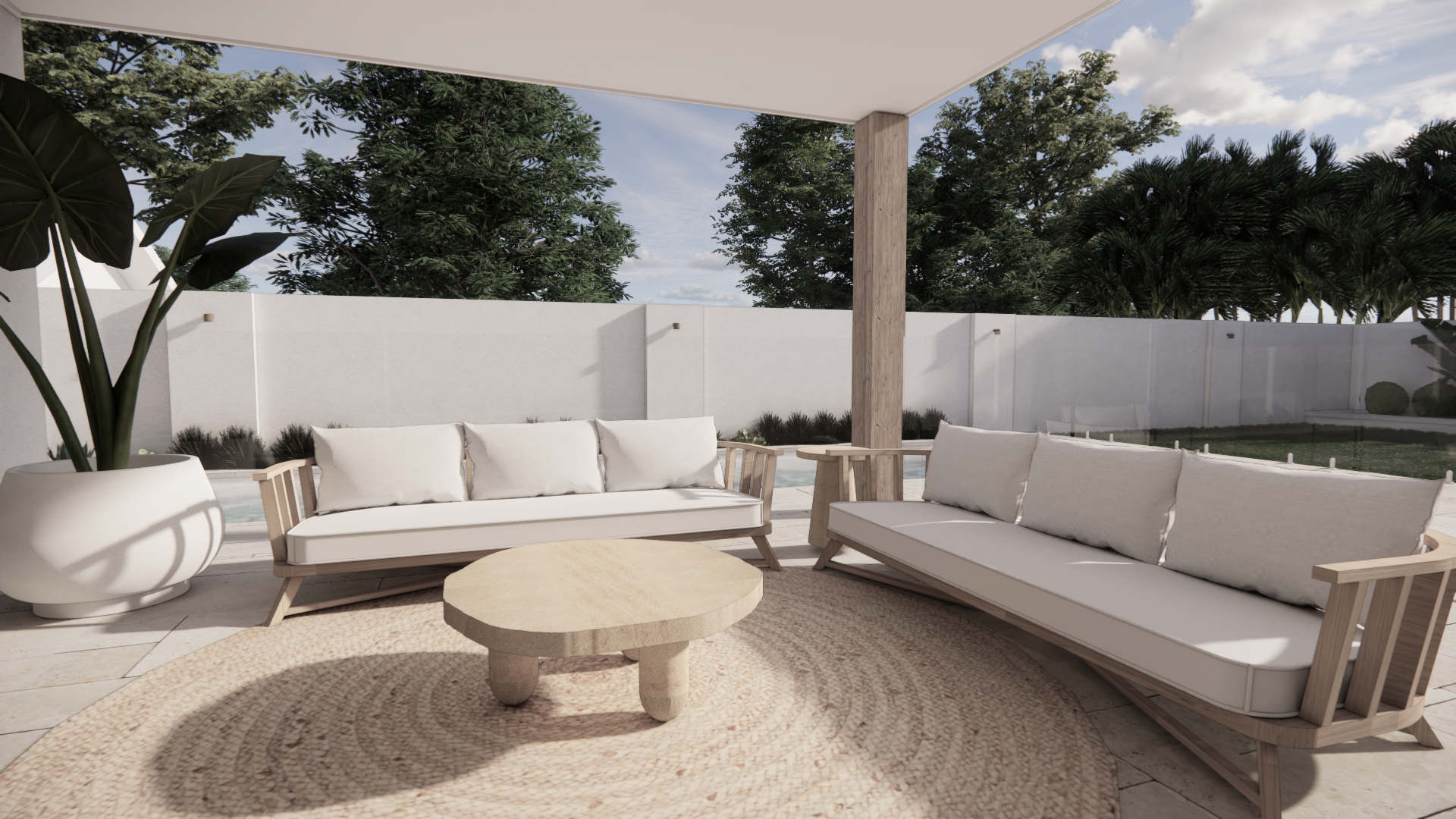 Natural Stone Limestone Textured Finish Organic Coffee Table Side Table Outdoor Living Patio Alfresco Garden