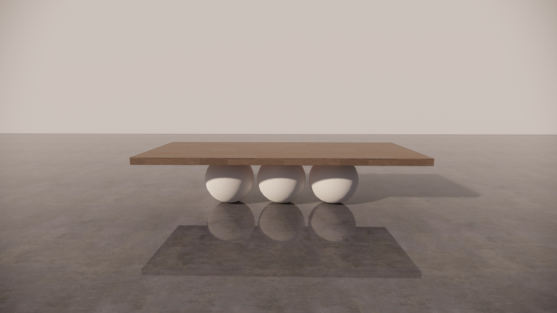 Natural Victorian Timber Dark Wood Satin Low Sheen Two Tone White Cream Matte Dining Table Front