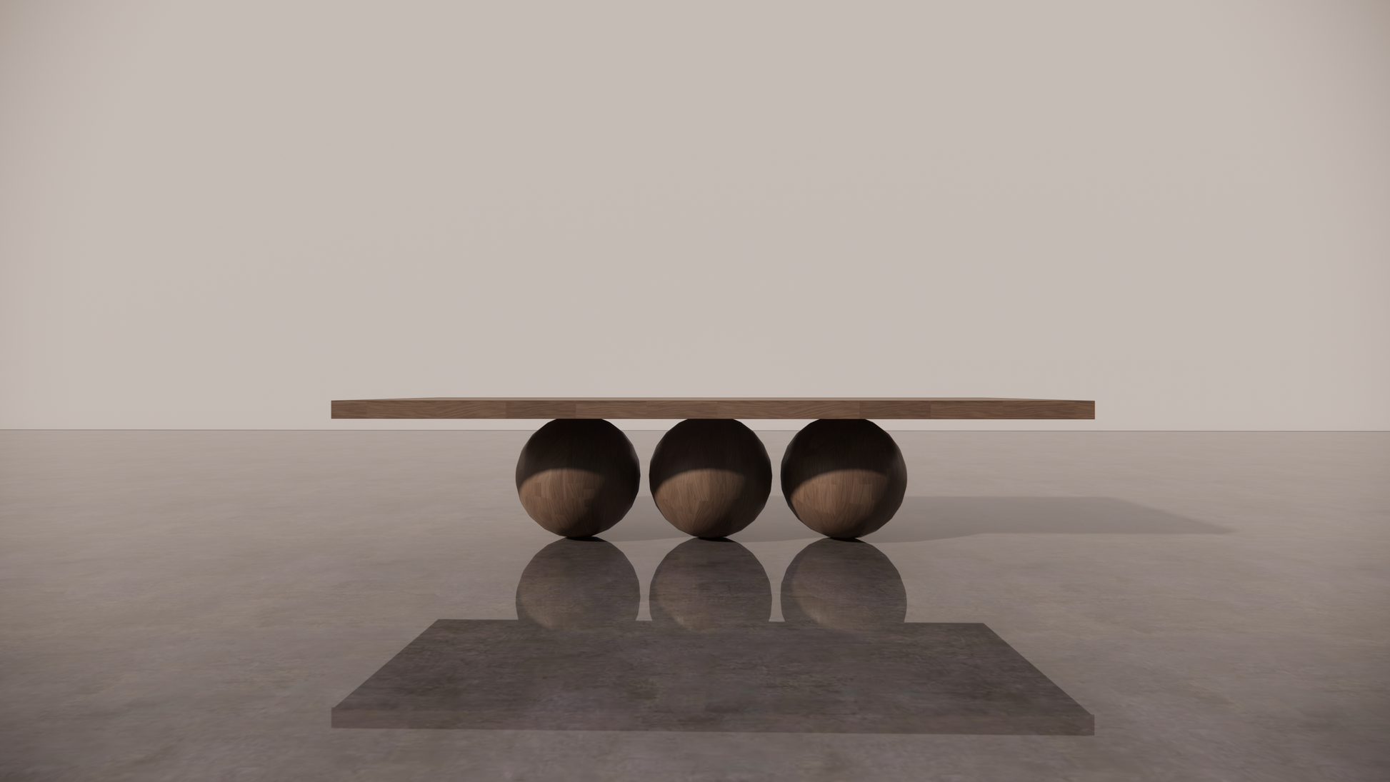 Natural Victorian Timber Dark Wood Satin Low Sheen Dining Table Front