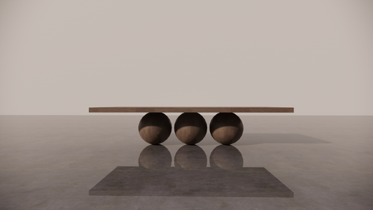 Natural Victorian Timber Dark Wood Satin Low Sheen Dining Table Front